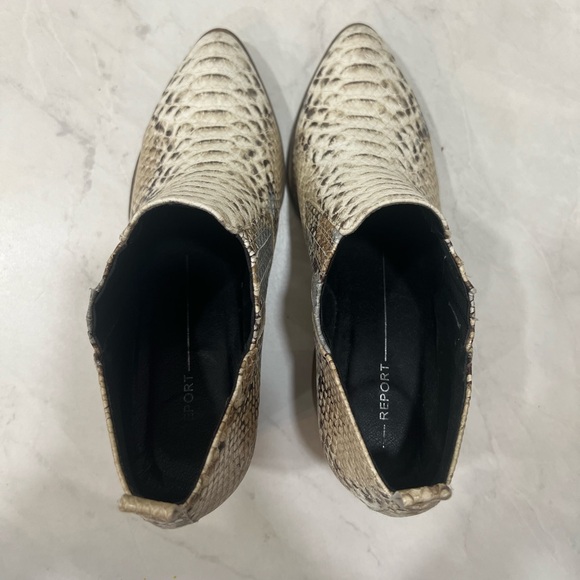 Petty beige/white snakeskin ankle boots in size 7 - Picture 2 of 6